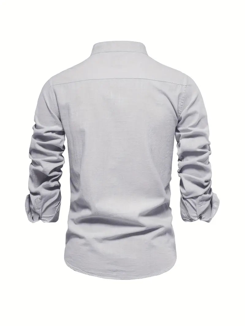 Austin | Mandarin Collar Button-Up Shirt 5