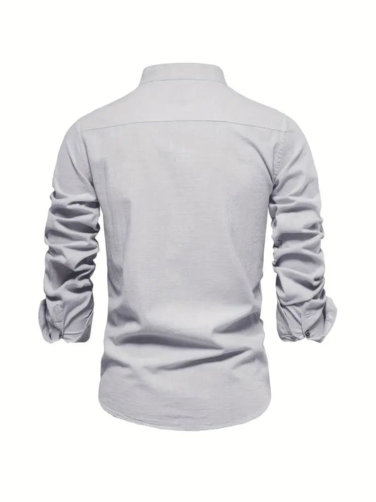 Austin | Mandarin Collar Button-Up Shirt 5