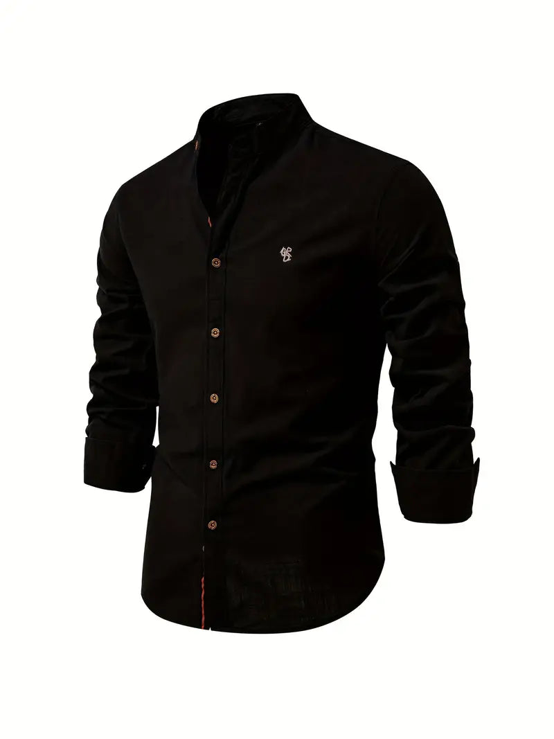 Austin | Mandarin Collar Button-Up Shirt 6