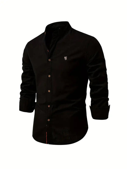 Austin | Mandarin Collar Button-Up Shirt 6