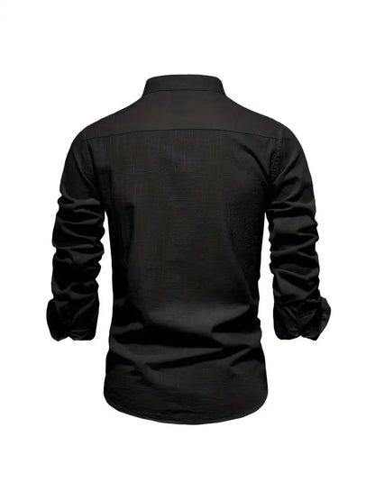 Austin | Mandarin Collar Button-Up Shirt 7