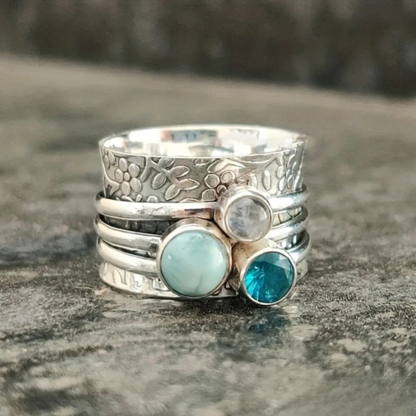 Authentic Blue Gemstone Band 0