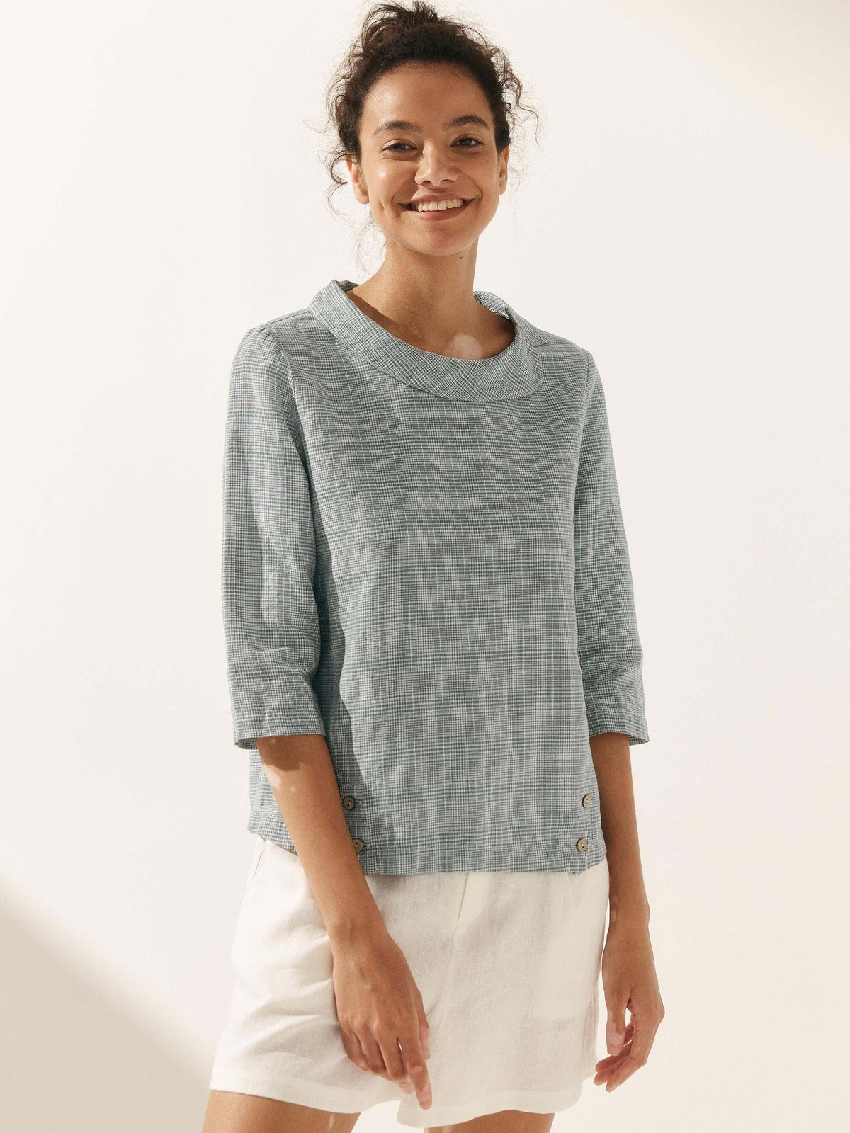 Ava | Chic Draped Collar Womens Blouse 2