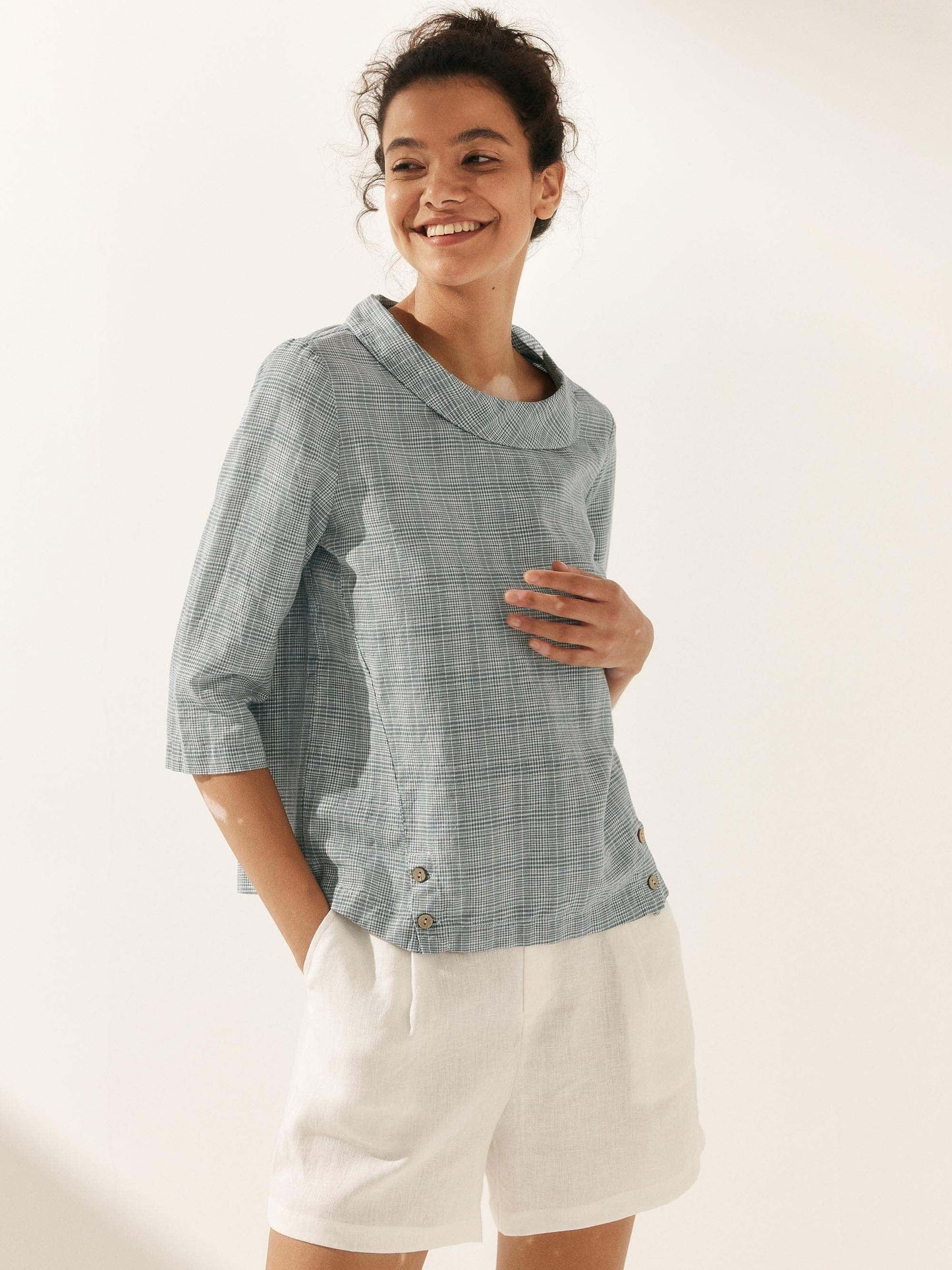 Ava | Chic Draped Collar Womens Blouse 3