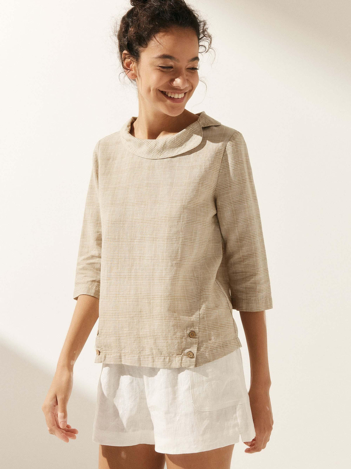 Ava | Chic Draped Collar Womens Blouse 7