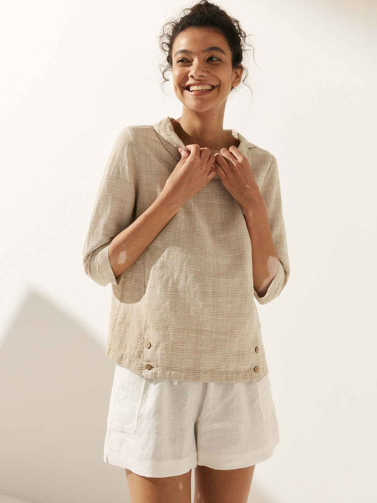 Ava | Chic Draped Collar Womens Blouse 8