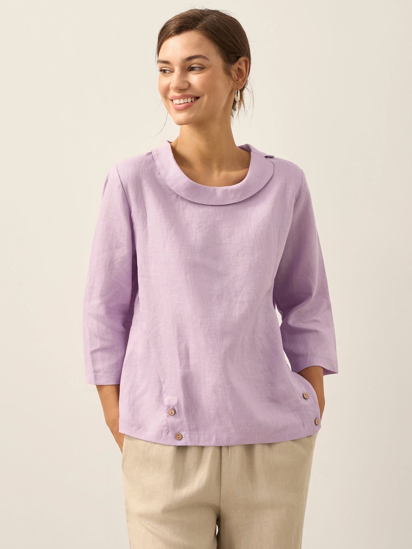 Ava | Chic Draped Collar Womens Blouse 9