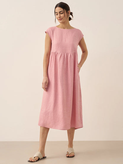 Ava | Elegant Comfortable Linen Maxi Dress With Sleeves 5
