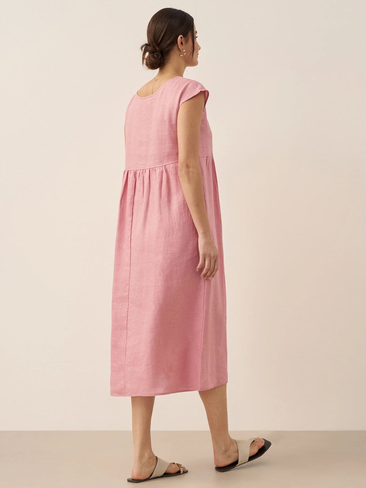 Ava | Elegant Comfortable Linen Maxi Dress With Sleeves 7