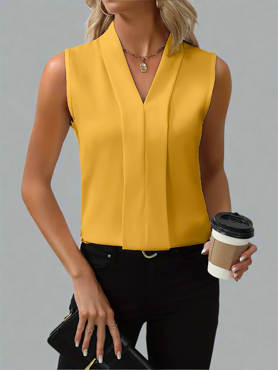 Avery | Chic Sleeveless V-Neck Womens Blouse for Summer 2