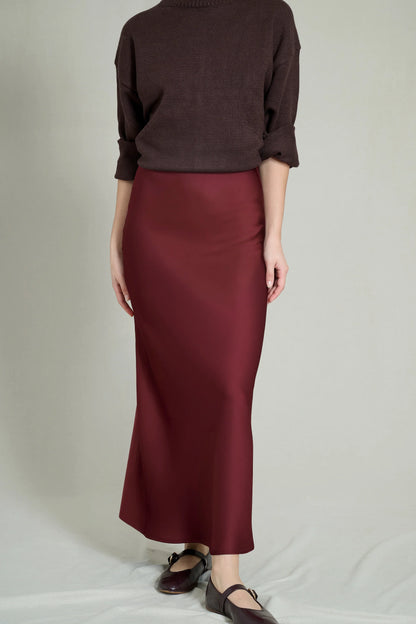 BERGUNDY GABY LONG SKIRT 1