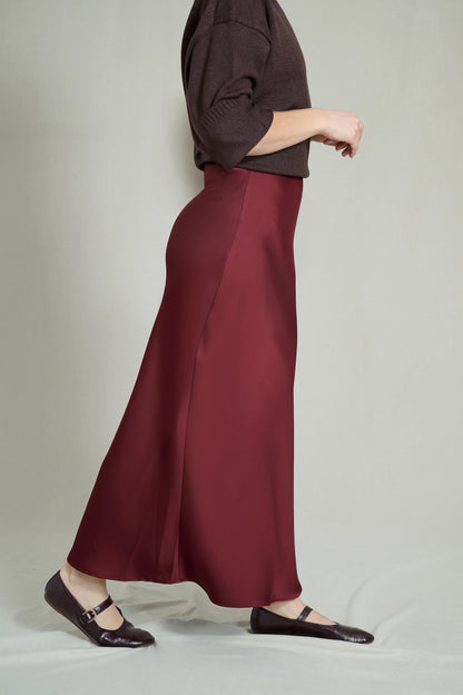 BERGUNDY GABY LONG SKIRT 2
