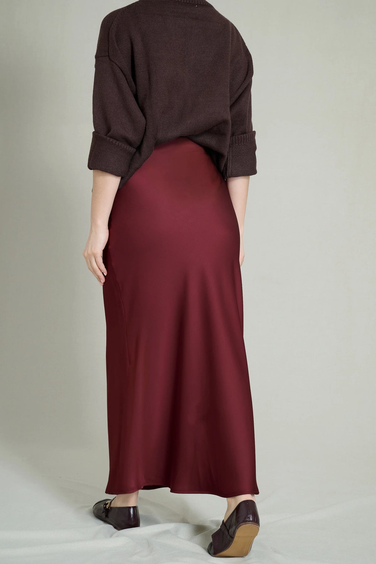 BERGUNDY GABY LONG SKIRT 3