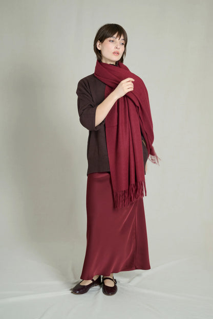 BERGUNDY GABY LONG SKIRT 4