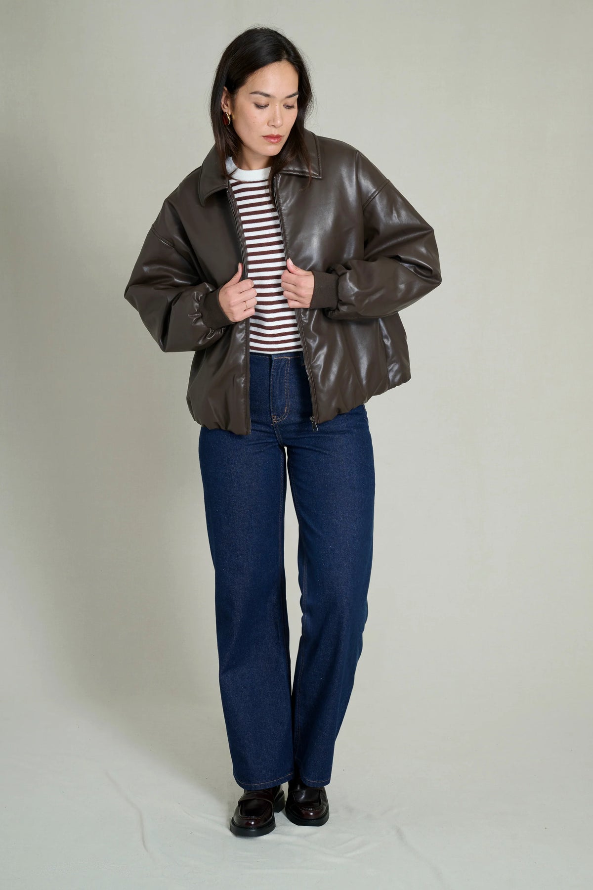 BROWN BOMBERS JACKET 1