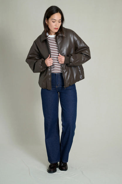 BROWN BOMBERS JACKET 1