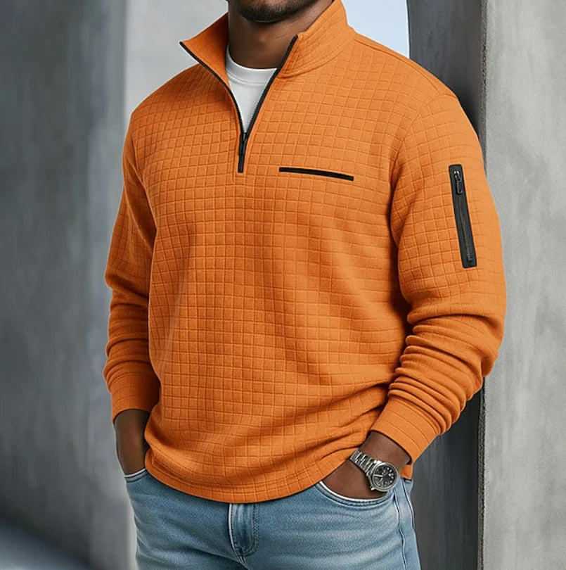 Baxter Men's Shirt | Long Sleeve Waffle Texture, Relaxed Fit 0
