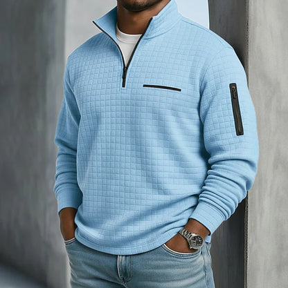 Baxter Men's Shirt | Long Sleeve Waffle Texture, Relaxed Fit 1