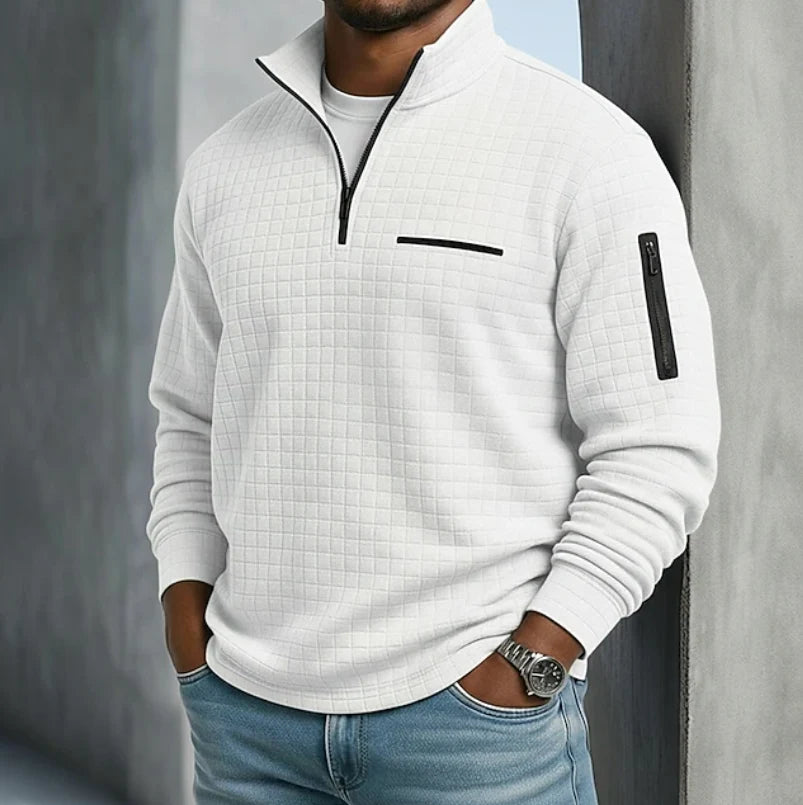 Baxter Men's Shirt | Long Sleeve Waffle Texture, Relaxed Fit 3