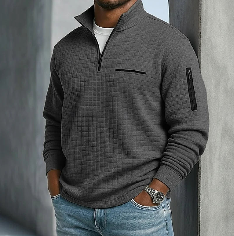 Baxter Men's Shirt | Long Sleeve Waffle Texture, Relaxed Fit 6