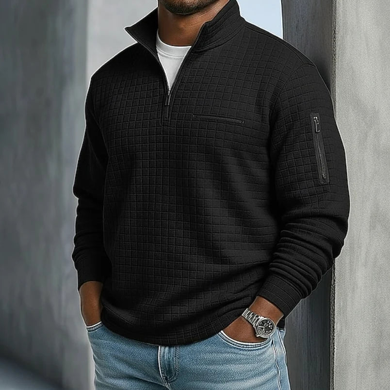Baxter Men's Shirt | Long Sleeve Waffle Texture, Relaxed Fit 8