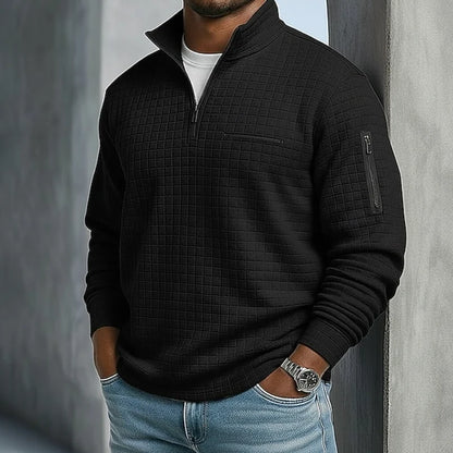 Baxter Men's Shirt | Long Sleeve Waffle Texture, Relaxed Fit 8