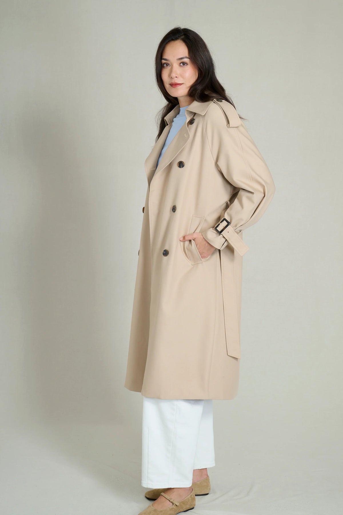 Beige/Camel Trench Coat 1