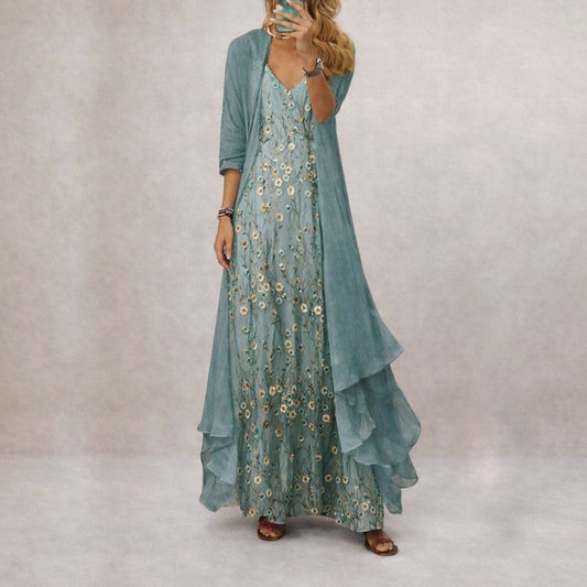 Bela | Floral Print Maxi Dress 0