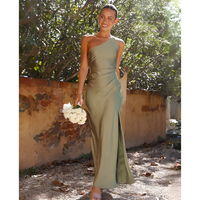 Bianca | One Shoulder Maxi Dress with Slit 0