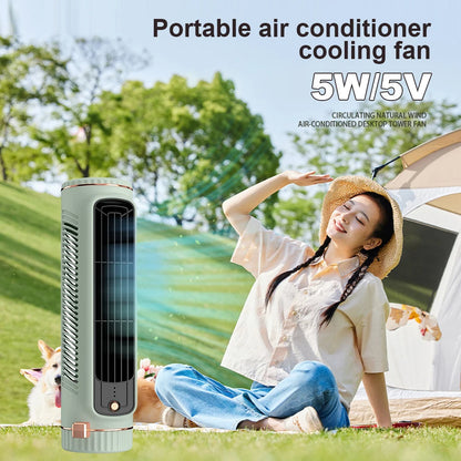 Bladeless Portable Air Conditioner Tower Fan 1
