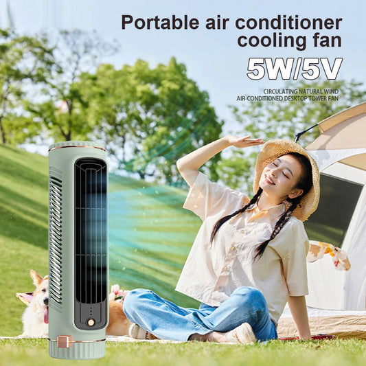 Bladeless Portable Air Conditioner Tower Fan 1