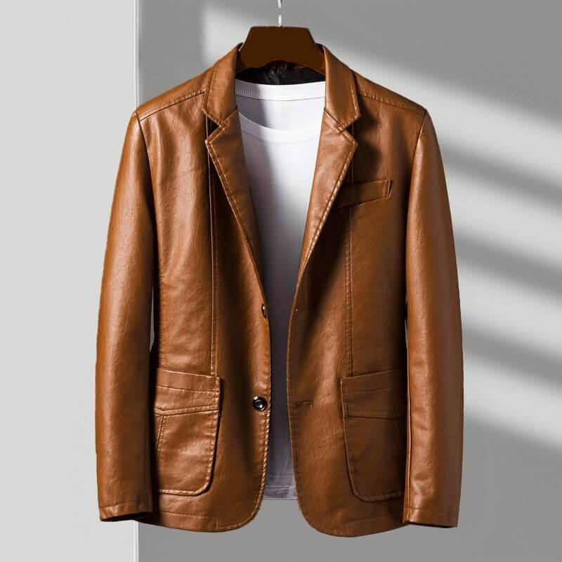 Blazer-Style Jacket with Notched Lapels and Button Front 0
