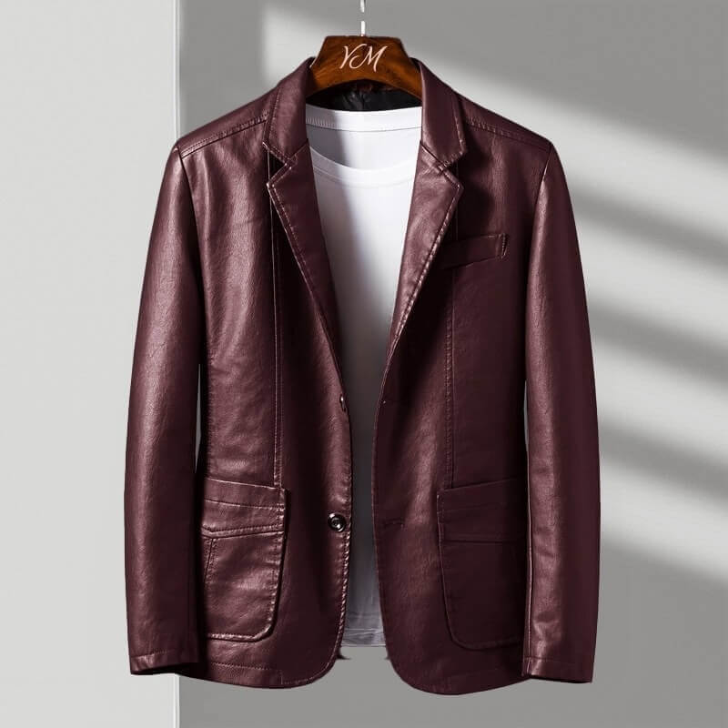 Blazer-Style Jacket with Notched Lapels and Button Front 1