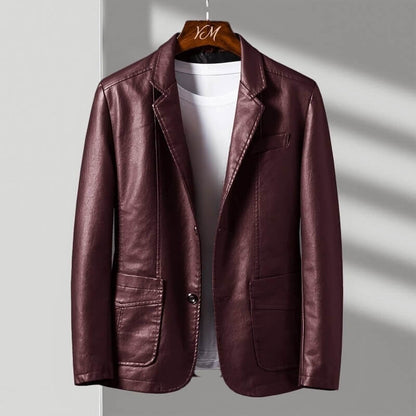 Blazer-Style Jacket with Notched Lapels and Button Front 1