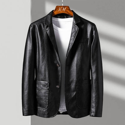 Blazer-Style Jacket with Notched Lapels and Button Front 2