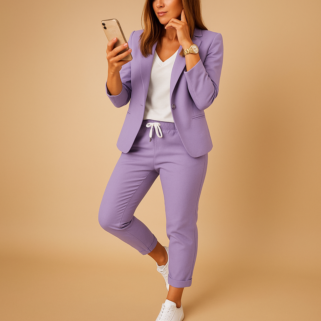 Blazer and trousers set for women | Hazel 0