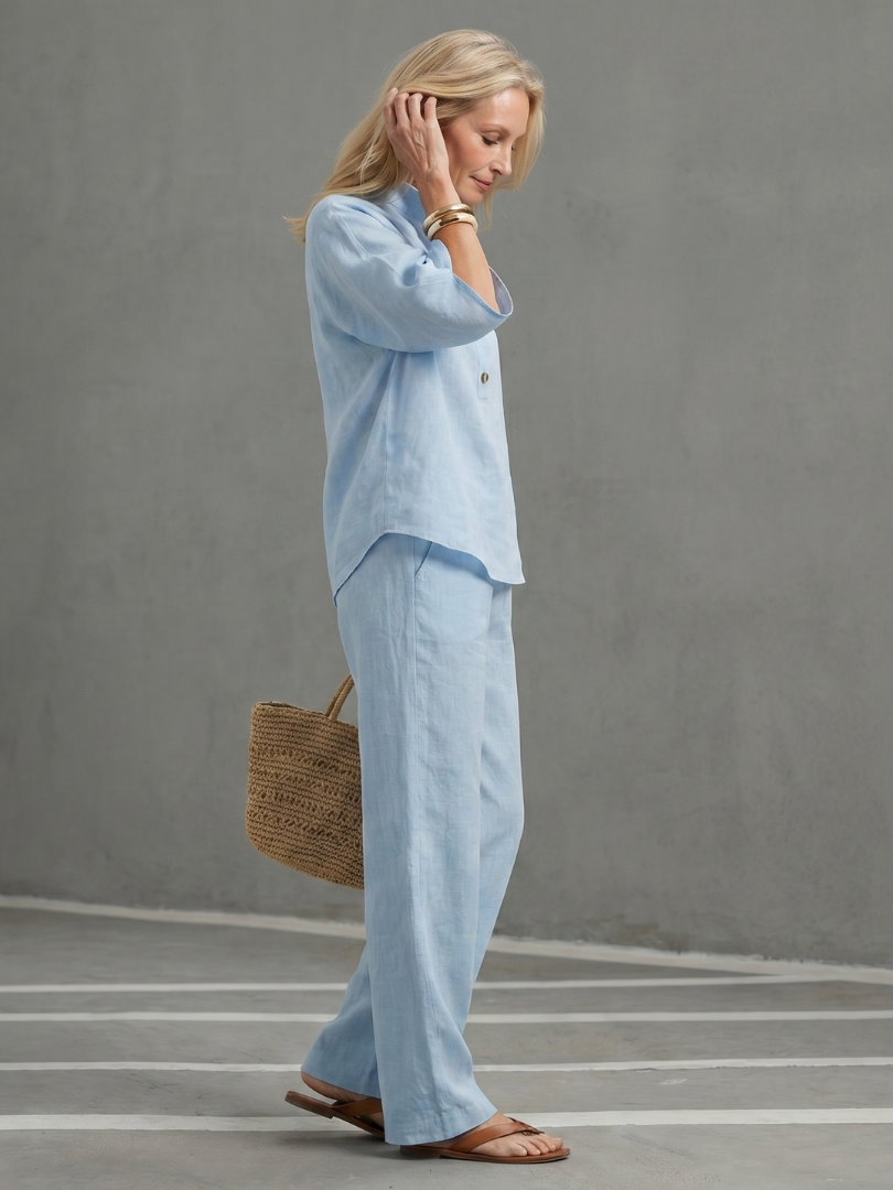 Bonnie | Band-Collar Tunic Set 1