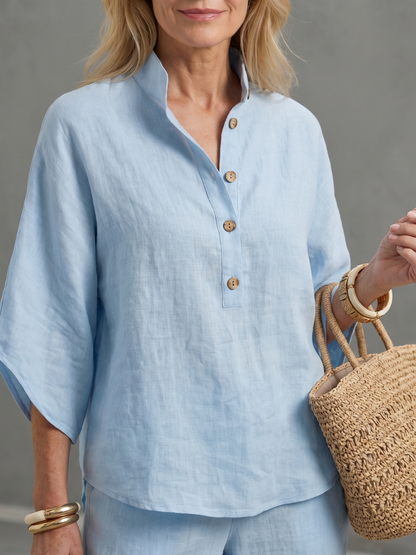 Bonnie | Band-Collar Tunic Set 2