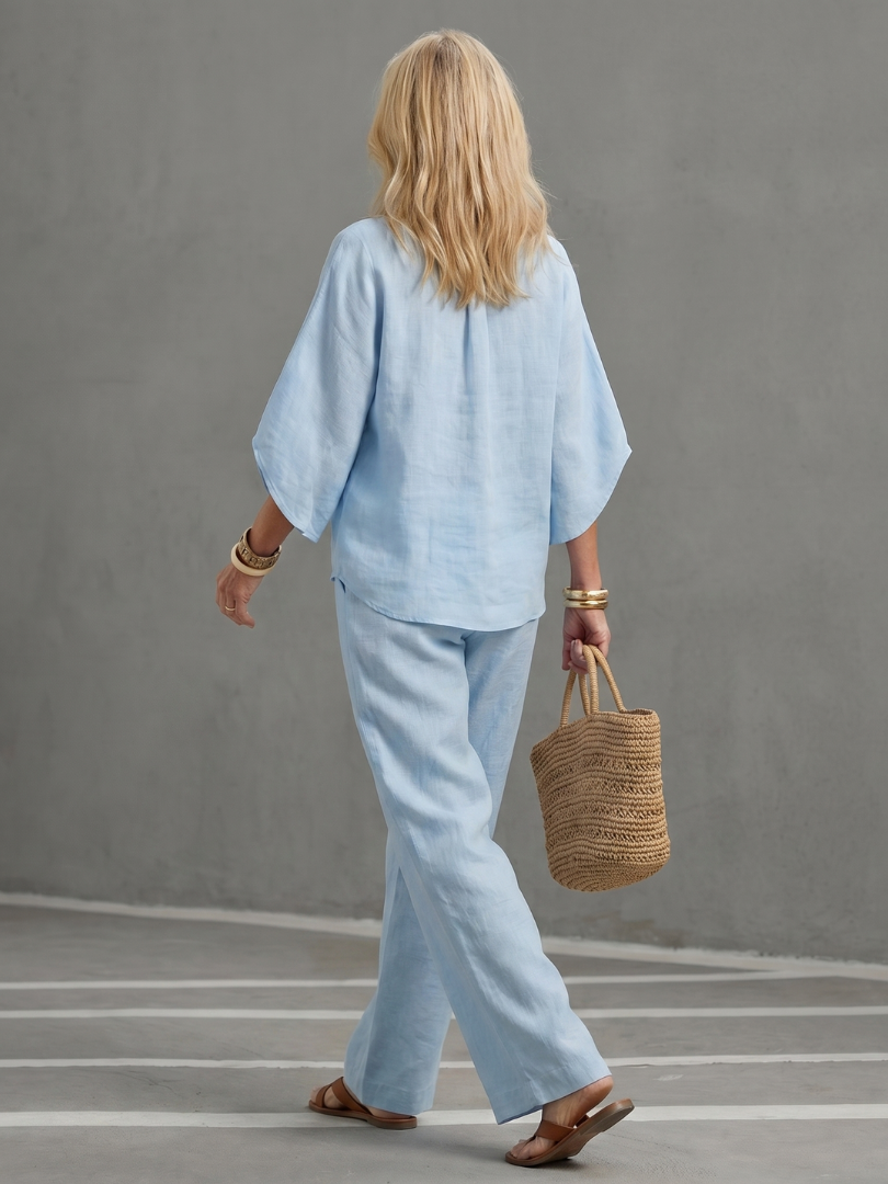 Bonnie | Band-Collar Tunic Set 3