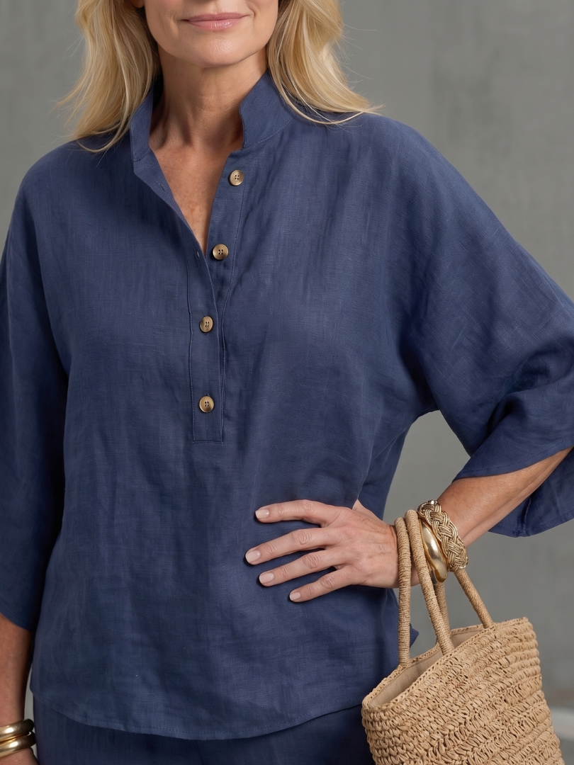 Bonnie | Band-Collar Tunic Set 5