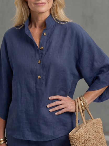 Bonnie | Band-Collar Tunic Set 5