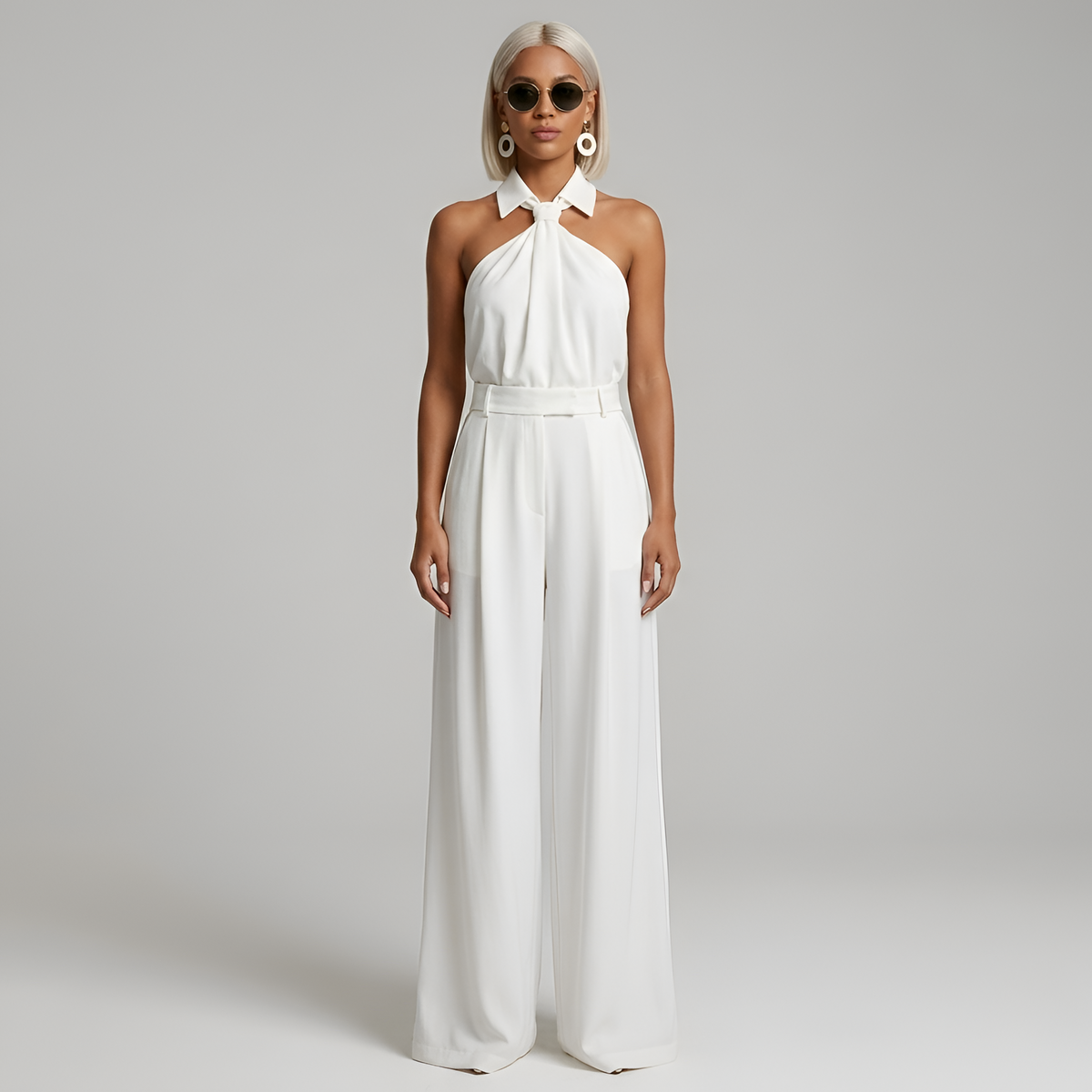 Brittany | Halter Neck Wide-Leg Jumpsuit 1