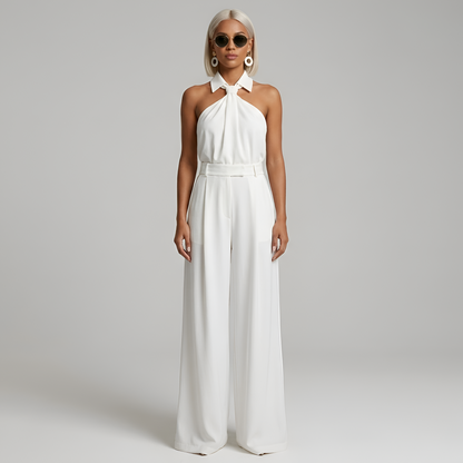Brittany | Halter Neck Wide-Leg Jumpsuit 1