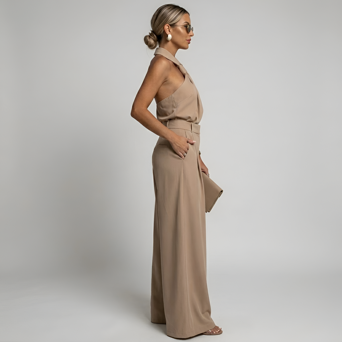 Brittany | Halter Neck Wide-Leg Jumpsuit 4