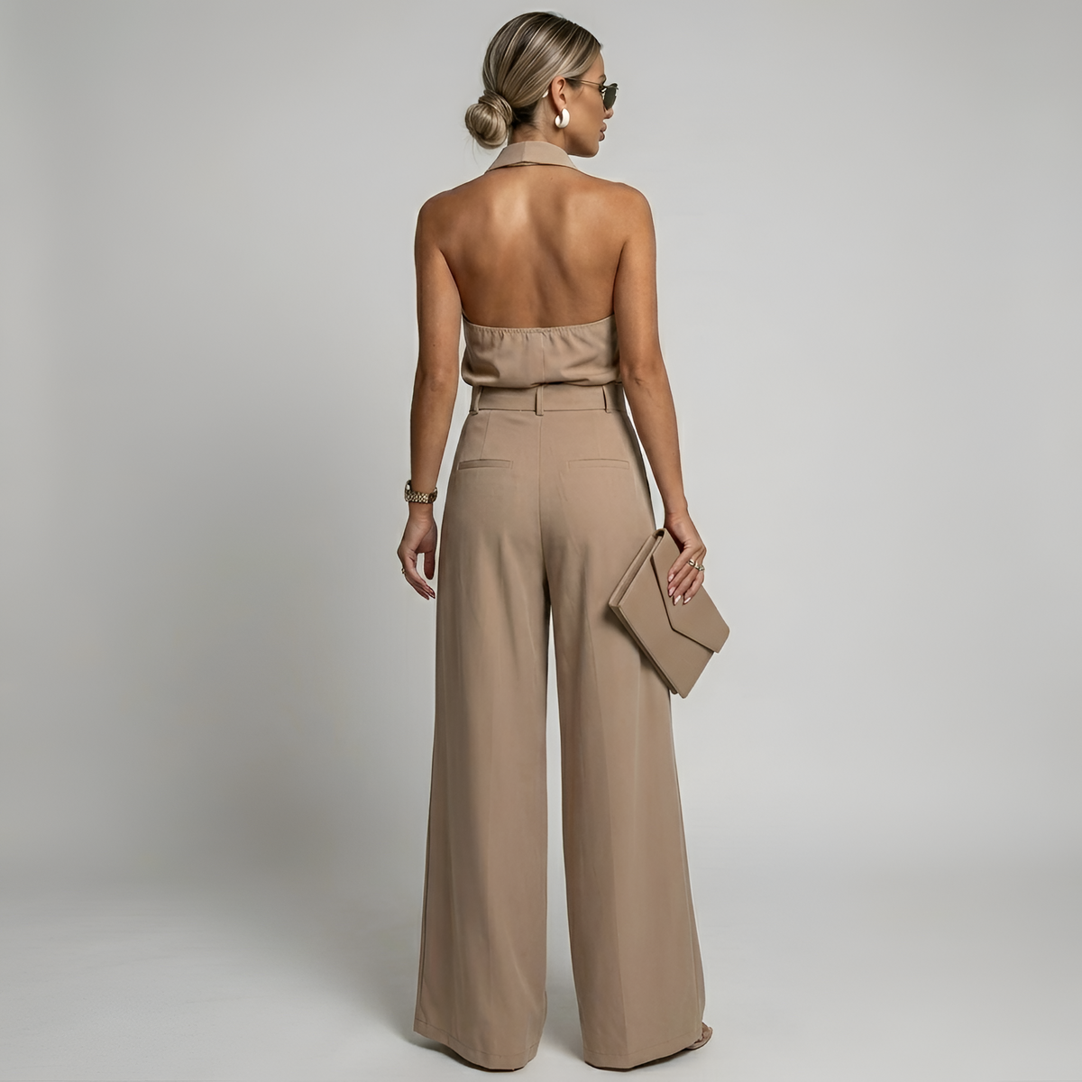 Brittany | Halter Neck Wide-Leg Jumpsuit 5