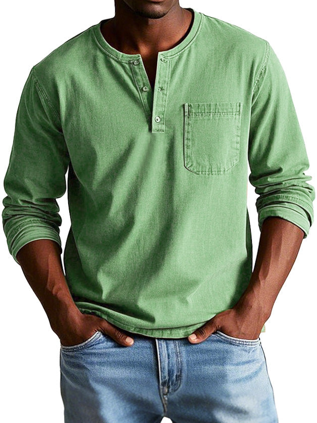 Brody | Vintage Henley Long Sleeve Shirt 1