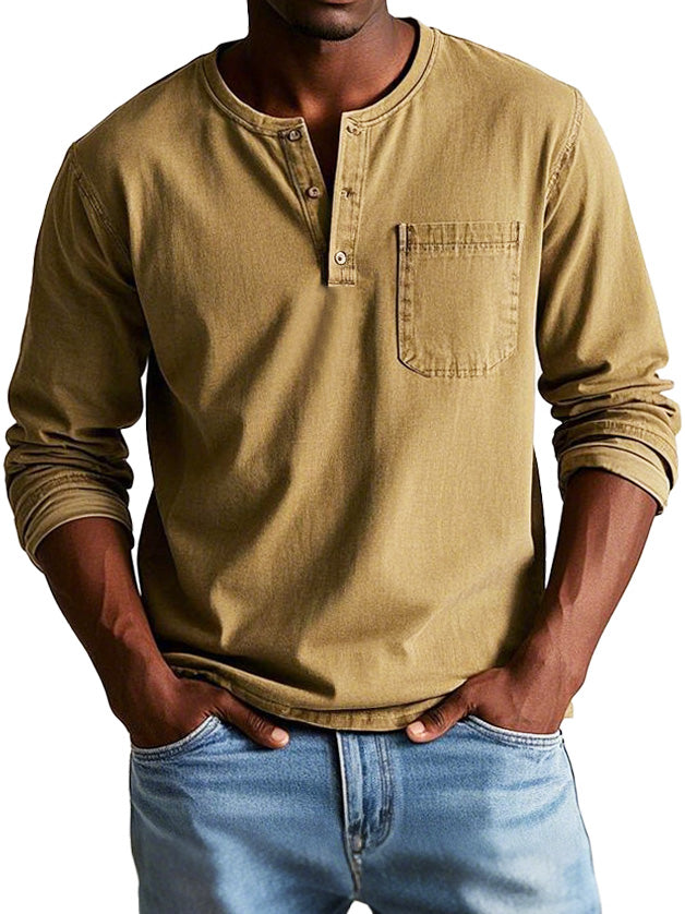 Brody | Vintage Henley Long Sleeve Shirt 2
