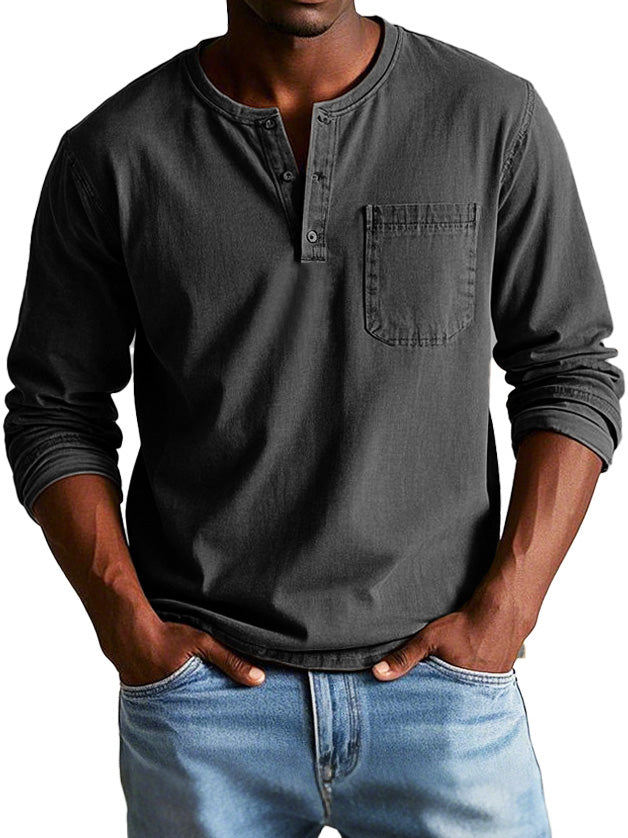 Brody | Vintage Henley Long Sleeve Shirt 3