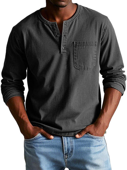 Brody | Vintage Henley Long Sleeve Shirt 3