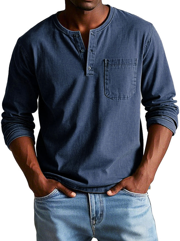 Brody | Vintage Henley Long Sleeve Shirt 4